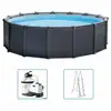 Image de Intex ensemble de piscine hors sol graphite gray panel 478x124 cm