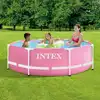 Image de Piscine Hors-sol Avec Cadre En Métal Rose 244 X 76 Cm Intex