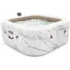 Image de Spa gonflable Calacatta INTEX - 4 places - 175 x 175 cm - Carré - 28464EX + Appui-tête spa INTEX Luxe Pure Spa - Blanc