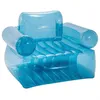 Image de Fauteuil Gonflable - Intex 66503 - Bleu Transparent - 1.09m x 1.07m - Confortable et Ergonomique