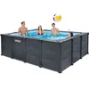 Image de Kit Piscine hors sol tubulaire INTEX - Graphite - 400 x 300 cm - Rectangulaire (Echelle vannes filtre bâche) - 26396GN