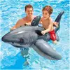 Image de Bouée Bateau Intex Grand Requin Blanc Gonflable 173x107 Bleu/gris Intex 2 Poignées