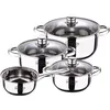 Image de Batterie de cuisine - SAN IGNACIO - Cassel - 7 pièces - Acier inoxydable - Compatible induction