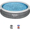 Image de Kit Piscine hors sol autoportante BESTWAY - Fast Set  - 366x76cm - Ronde (Livrée avec une pompe et cartouche de filtration)