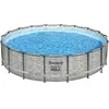 Image de Bestway Piscine Hors Sol Tubulaire Ronde Bestway Steel Pro Max 549 X 122 Cm Décor Pierres