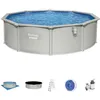 Image de Piscine Hors Sol en Acier Bestway Hydrium 460x120 cm Épurateur à Cartouche de 5.678 l-h Bâche Échelle Tapis de Sol