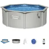 Image de Piscine Hors Sol Bestway Hydrium Ronde Ø360x120 cm Épurateur à Sable 3.028L-H Tapis de Sol Bâche et Échelle