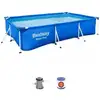 Image de Kit piscine hors sol tubulaire bestway - steel pro - 300 x 201 x 66 cm - rectangulaire (filtre a cartouche et cartouche)