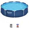 Image de Piscine démontable ronde bestway steel pro 305x76 cm avec filtre à cartouche de 1.249 lh couleur bleu
