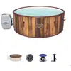 Image de Spa gonflable bestway - lay-z-spa helsinki - 180 airjets - 180 x 66 cm - 5 a 7 places - rond (couverture, cartouche, diffuseur) 60025