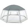 Image de Dôme De Protection Pour Piscine - Octogonal 600 X 600 X 295 Cm - Gris