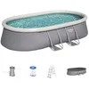 Image de Kit Piscine Hors Sol Autoportante - Fast Set - 488 X 305 X 107cm - Ovale (avec Filtre, Échelle, Bâche, Cartouche)