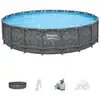Image de Kit piscine hors sol tubulaire bestway - apx 365  - 610 x 132 cm - ronde (filtre a sable, 500g polysphere, échelle, bâche)