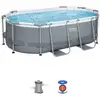 Image de Bestway Piscine Hors Sol Tubulaire Ovale Bestway Steel Pro Max 305 X 200 X 84 Cm Gris