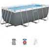 Image de Kit Piscine Hors Sol Tubulaire - Steel Pro Max - 422 X 201 X 122 Cm - Rectangulaire - Filtre A Cartouche, Échelle