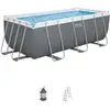 Image de Kit Piscine Hors Sol Tubulaire - Steel Pro Max  - 412 X 201 X 122 Cm - Rectangulaire (filtre A Sable, Échelle)