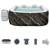 Image de Bestway Spa Gonflable Carré Lay-z-spa Hollywood Luxe Airjet Led 4-6 Personnes