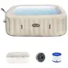 Image de Spa Gonflable - Lay-z-spa Rome - 180 Airjets - 201 X 201 X 71 Cm - 5 A 7 Places - Carré