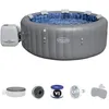 Image de Spa gonflable BESTWAY - Lay-Z-Spa Santorini - 5 à 7 places -Rond (Livré avec 5 appuie-tête rembourrés + 2 LED à eau ColorJet)