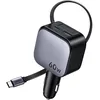 Image de Chargeur voiture - UGREEN - 60W - USB-A + USB-C - Version rétractable - Noir