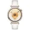 Image de Montre connectée huawei watch gt6 41 mm bluetooth doré avec bracelet en cuir composite blanc
