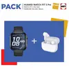 Image de Montre Connectée Huawei Watch Fit 5 Pro Freebuds 4 Noir Blanc Aluminium Fluoroélastomère