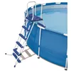 Image de Echelle 2 X 4 marches + Plateforme pour piscine h132 - BESTWAY - Sécurité - Hauteur 132cm