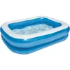 Image de Piscine familiale translucide - BESTWAY - Rectangulaire - 2 boudins - 201 x 150 x 51 cm - Bleu