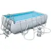 Image de Kit Piscine Hors Sol Tubulaire Power Steel  4.04 x 2.01 x 1.0 m Rectangulaire - Filtre à Sable, Échelle, Diffuseur