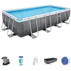 Image de Piscine Autoportante Tubulaire Bestway Power Steel Design Rotin 549x274x122 Cm Filtre À Cartouche De 5.678 Litres/heure