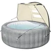 Image de Auvent pour spa gonflable Lay-Z-Spa - BESTWAY - Protection anti-UV - Fenêtres en maille - Stabilisation