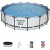 Image de Bestway Piscine Hors-sol Tubulaire -steel Pro Max - 457x107cm - Épurateur A Cartouche