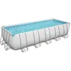 Image de Kit Piscine hors sol tubulaire BESTWAY Power Steel - 640 x 274 x 132 cm - Rectangulaire (Livrée avec une pompe + un diffuseur)
