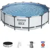 Image de Bestway Piscine Hors Sol Tubulaire Ronde Bestway Steel Pro Max 427 X 107 Cm Gris Clair