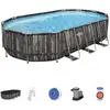 Image de Kit Piscine Hors Sol Tubulaire - Power Steel  - 610 X 366 X 122 Cm - Ovale (avec Épurateur, Échelle, Bâche)