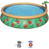Image de Piscine Autoportante Ronde D4,57m H84cm 57454 Fast Set Paradise Palms BESTWAY