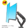 Image de NB F160 - Support bureautique avec ressort à gaz pour deux écrans LCD 17    27 