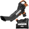 Image de Aspirateur souffleur broyeur 3000W WORX - WG505E (3 en 1 335 km/h sac 45 L vitesse variable)