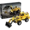 Image de Cada C65004W blocs véhicules de construction set 2-en-1 chargeur et bulldozer 693 el.