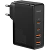 Image de Chargeur Rapide Baseus Gan2 Pro 100w 2usb-c+2usb-a Noir Avec Câble Usb-c 1m
