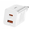 Image de Chargeur Secteur Double Sortie Usb-a/usb-c 30w Qc3.0 Édition Super Si Pro Blanc Baseus