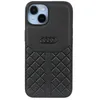 Image de Audi Étui cuir véritable iPhone 14 (61) - Noir coque TPU fine motif losange