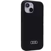 Image de Coque En Silicone Audi Iphone 15 Plus Noire Résistante Et Élégante
