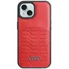 Image de Étui Audi Smartphone Cuir Synthétique Rouge Compatible Magsafe