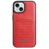 Image de Étui - AUDI - iPhone 15 - Cuir synthétique - MagSafe - Rouge
