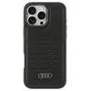 Image de Étui en Cuir Synthétique - AUDI - iPhone 16 Pro Max - Compatible MagSafe - Coque Rigide - Noir
