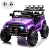 Image de Voiture Électrique Enfant 12V Véhicule Électrique avec Télécommande Musique & LED & Klaxon 3 Vitesses pour Enfants 3+ Ans Violet