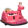 Image de Auto Tamponneuse pour Enfants 2-5 Ans Voiture Électrique Rotation à 360° avec LED Télécommande Musique Charge 30kg - Rose