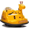 Image de Auto Tamponneuse pour Enfants 2-5 Ans Voiture Électrique Rotation à 360° avec LED Télécommande Musique Charge 30kg - Jaune