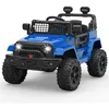 Image de Voiture éLectrique Enfant12V Voiture Electrique Enfants avec Suspension à RessortLumièRes LED2 Vitesses pour De 3 à 8 Ans(bleu)